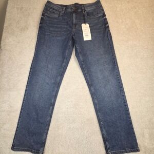 NWT The Perfect Jean TPJ Mens Athletic Fit Admiral Blue 35x32 Straight Leg